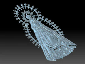 The Virgin Mary 3D Print Model
