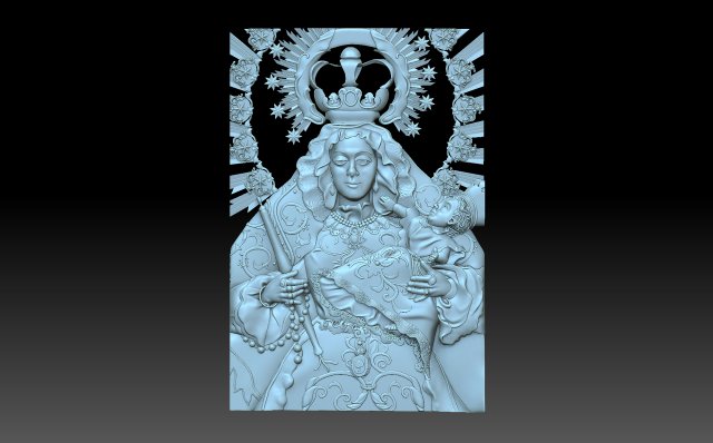 Virgen De La Coronacion Model do druku 3D .c4d .max .obj .3ds .fbx .stl .blend 