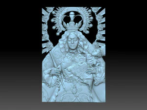 Virgen De La Coronacion Model Cetak 3D