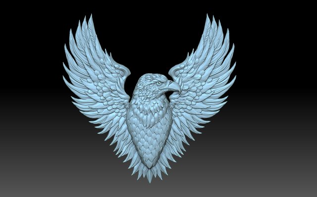 Eagle Model Cetak 3D .c4d .max .obj .3ds .fbx .stl .blend 