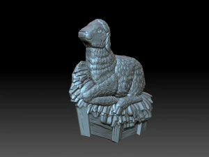 A sheep in the hay 3D Print Model