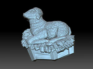 A sheep in the hay 3D Print Model