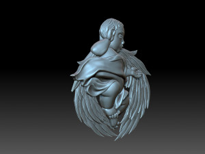 Little angel with wings 3D Print Model