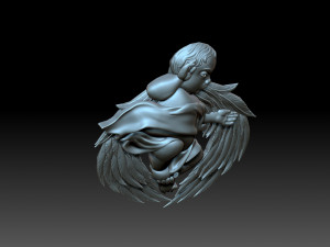 Little angel with wings 3D Print Model