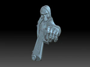 A skeleton with a gun 3D Print Model