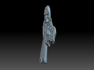 A skeleton with a gun 3D-printmodel