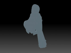 A skeleton with a gun 3D-printmodel