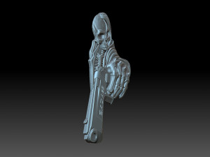 A skeleton with a gun 3D-printmodel