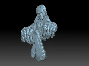 A skeleton with pistols 3D Print Model
