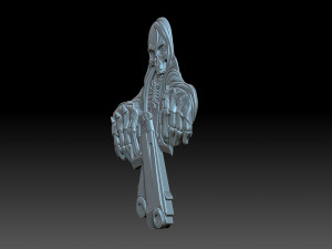 A skeleton with pistols Modèles 3D en vedette