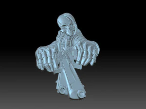 A skeleton with pistols 3D Print Model
