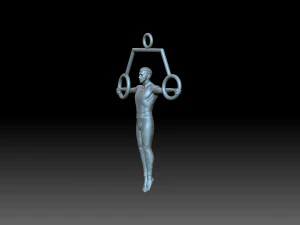 Gymnast on rings 3D Print Model