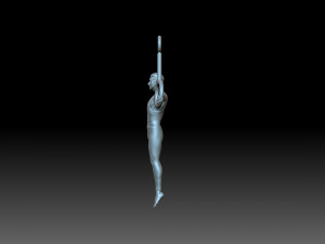 Gymnast on rings Model Cetak 3D