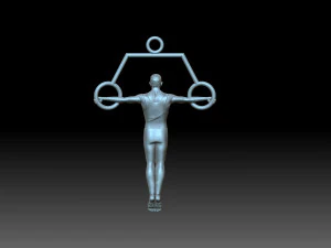 Gymnast on rings 3D Print Model