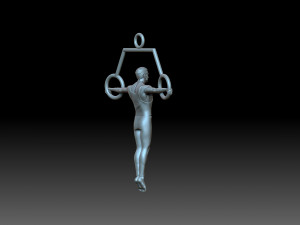 Gymnast on rings Model Cetak 3D