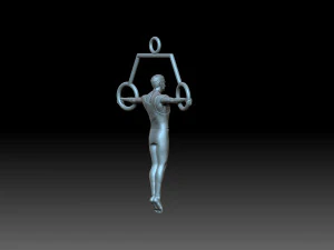 Gymnast on rings 3D Print Model