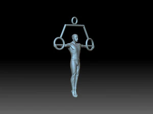 Gymnast on rings 3D Print Model