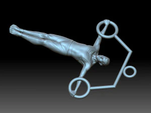 Gymnast on rings 3D Print Model