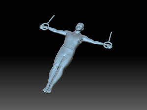 Relief of the gymnast 3D-printmodel