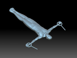 Relief of the gymnast 3D-printmodel