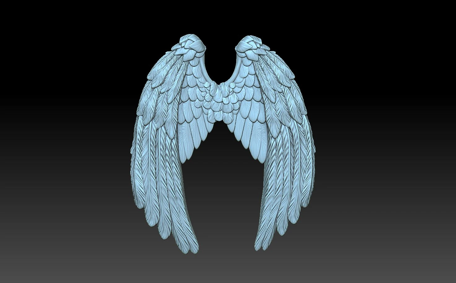 Wings 3D Print Model .c4d .max .obj .3ds .fbx .stl .blend 
