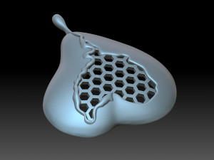 A honeycomb heart Model Cetak 3D