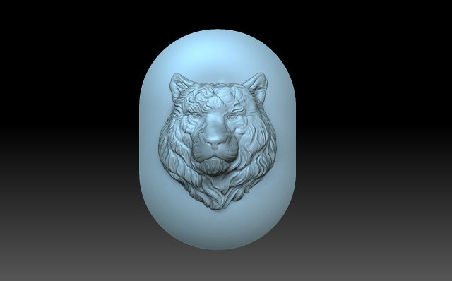 Cover with a tiger head 3D Print Models .c4d .max .obj .3ds .fbx .lwo .lw .lws