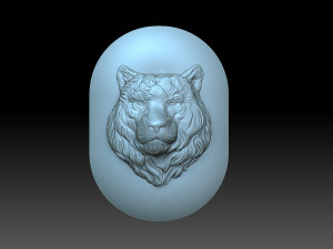 Cover with a tiger head 3D Print Models