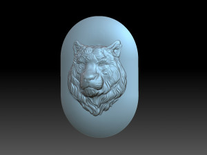 Cover with a tiger head Model Cetak 3D