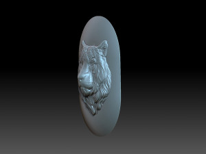 Cover with a tiger head Model Cetak 3D