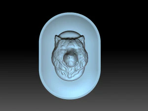 Cover with a tiger head 3D Print Model