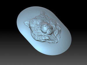 Cover with a tiger head Model Cetak 3D