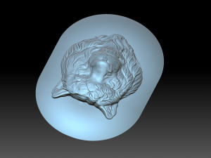 Cover with a tiger head Model Cetak 3D