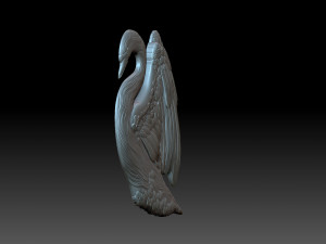Swan with wings Modèles 3D en vedette