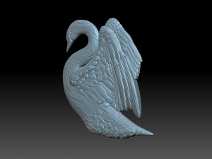 Swan with wings Modèles 3D en vedette