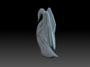 Swan with wings Modèles 3D en vedette