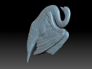 Swan with wings Modèles 3D en vedette