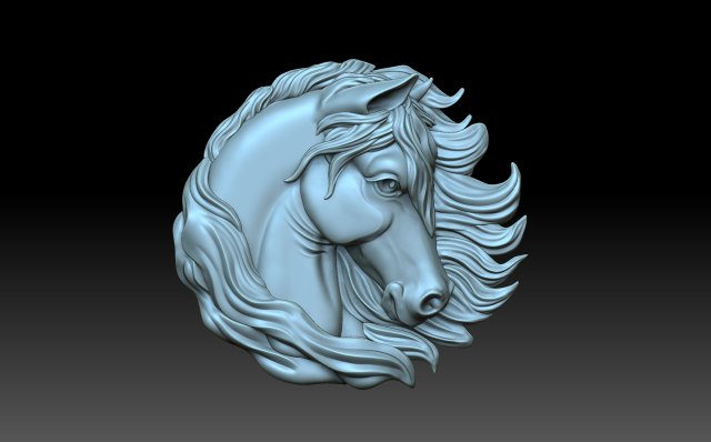 Decor with a horse 3Dプリントモデル .c4d .max .obj .3ds .fbx .stl .blend 