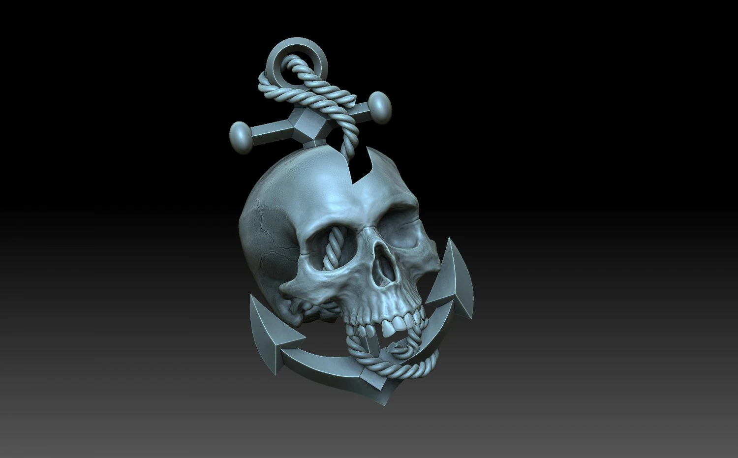 Skull 3D Print Model .c4d .max .obj .3ds .fbx .stl .blend 