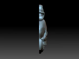 Relief skull and anchor 3D Print Model