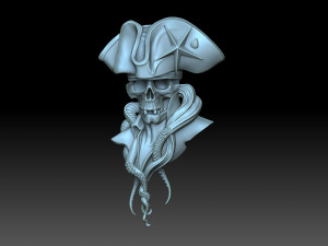 Skull pirate 3D Print Model