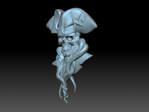 Skull pirate Model Cetak 3D