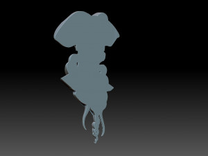 Skull pirate Model Cetak 3D