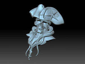 Skull pirate 3D Print Model