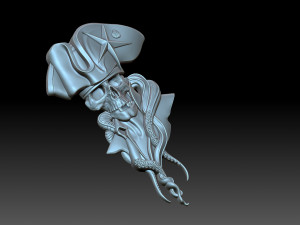 Skull pirate Model Cetak 3D