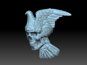 Pigeon with a skull 3D Print Model