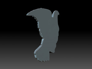 Pigeon with a skull 3D Baskı Modeli