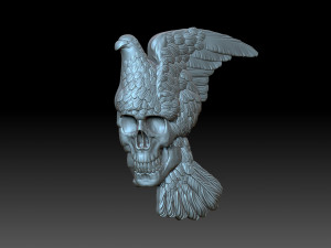 Pigeon with a skull 3D Baskı Modeli