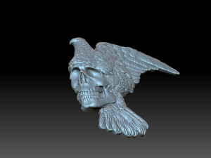 Pigeon with a skull 3D Baskı Modeli