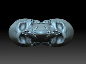 Heart with skulls 3D Print Model